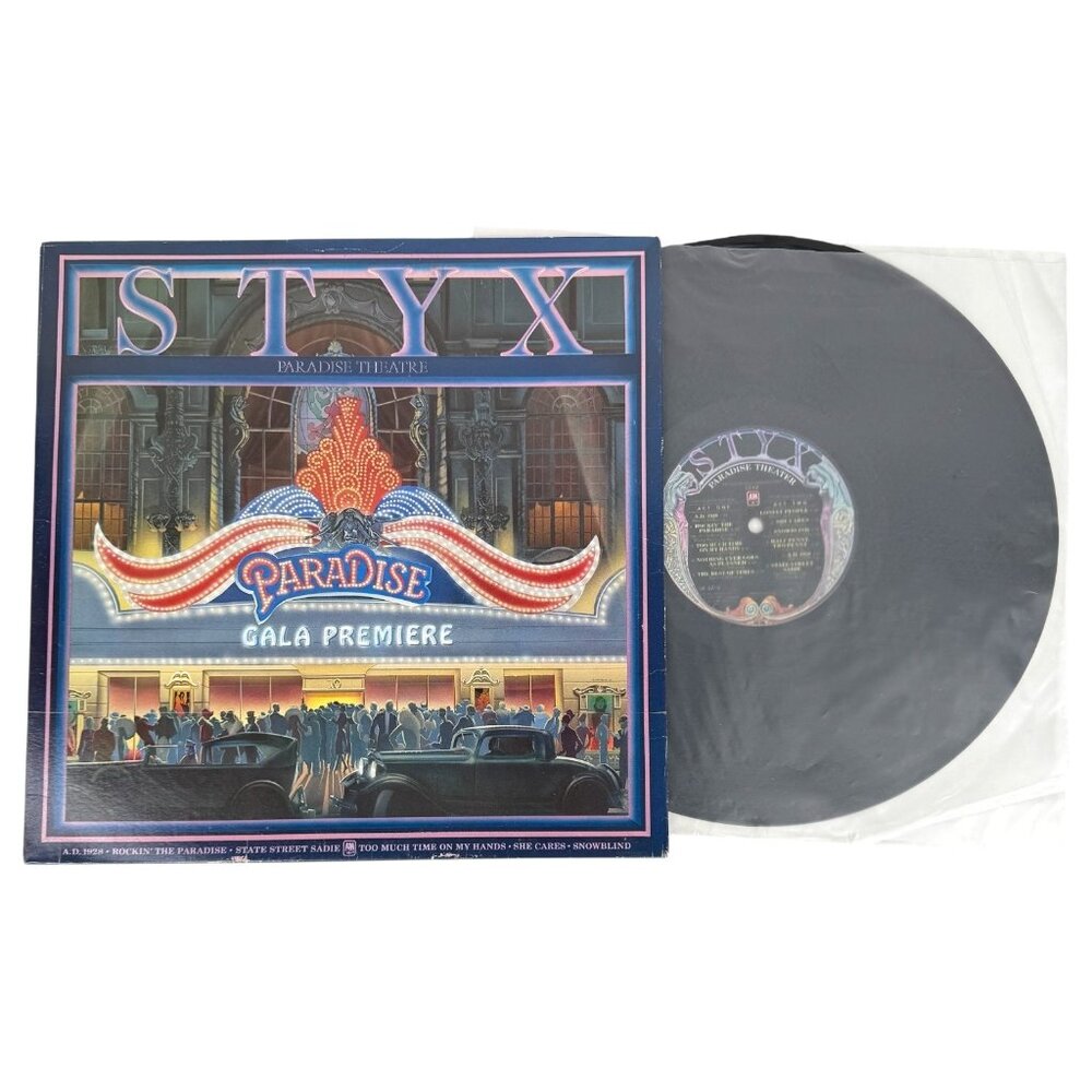Styx Paradise Theatre Etched‎ Vinyl LP Record Album A&M SP-3719 Original Press